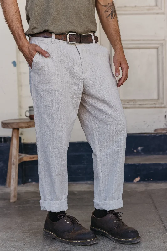 Shop and Save Bowie - Cream Checked Pants
