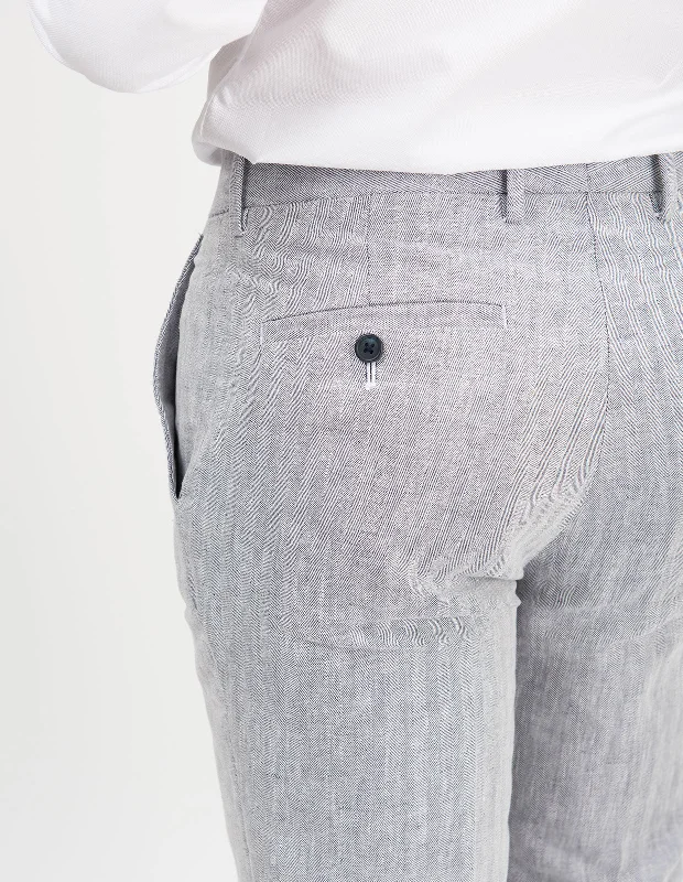Weekend Bargains to Savor Cotton Classic Navy Herringbone