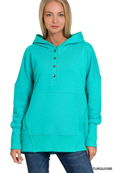 The Laurel Hoodie in Turquoise