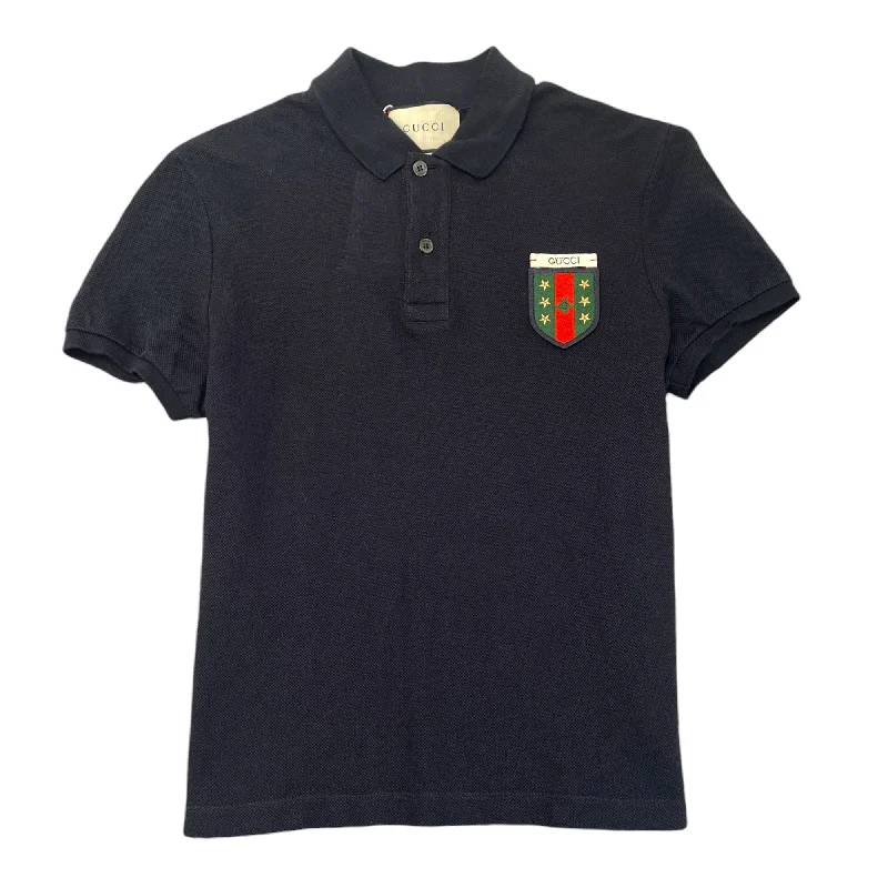 Factory Direct Sale Men's Crest Logo Polo Shirt Navy Size S
