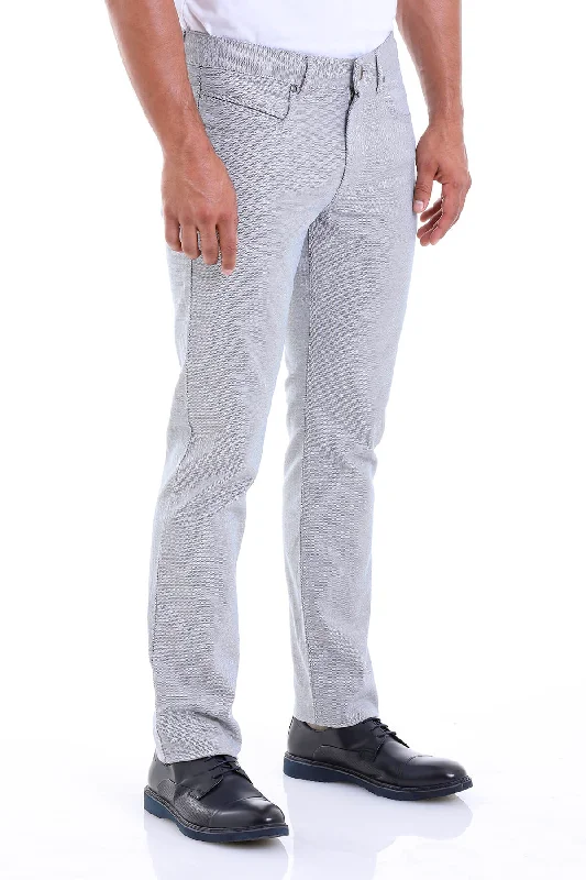 Weekend Specials to Love Regular Fit High Waist Cotton Light Navy Casual Pants