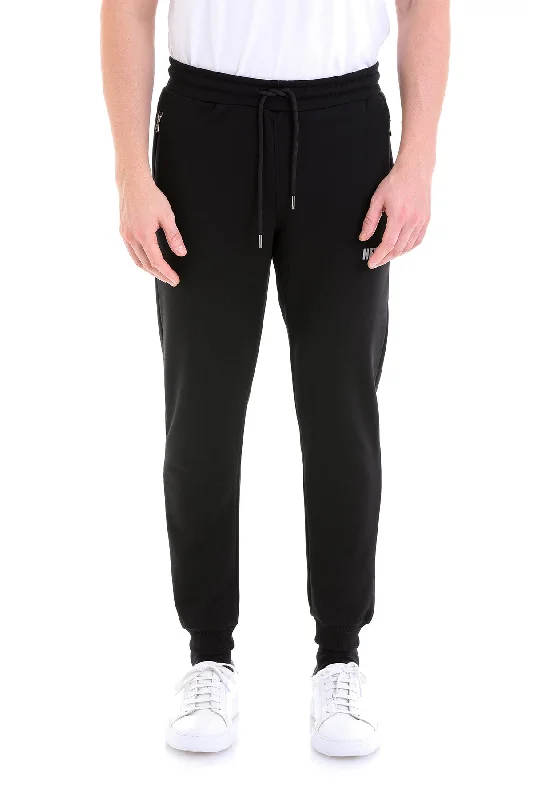 Unbeatable Prices Regular Fit Cotton Blend Navy Sweatpants, Black