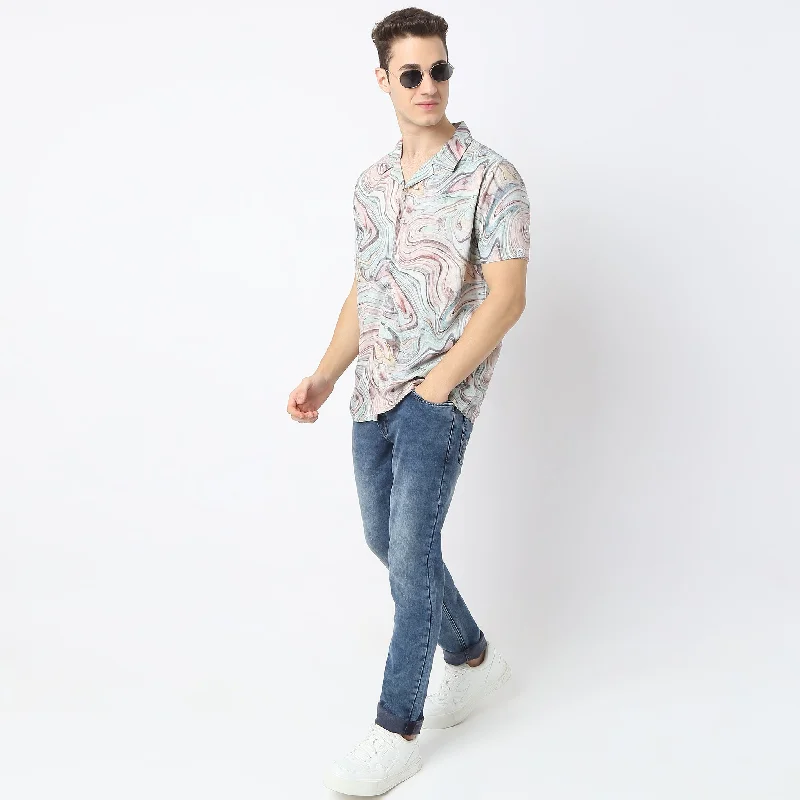 Special Discount Retreat™ Shirts - Printed Pattern Rich Fabric - Trendy Cuban Collar - Regular Fit Shirt
