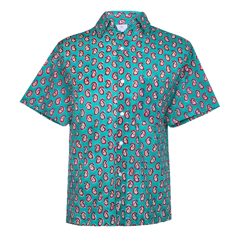 Super Bargain Poseidon Paisley Men's Short Sleeve Shirt