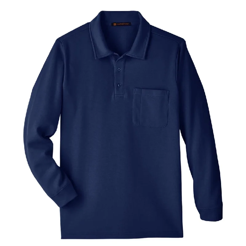 Massive Deal Harriton - Men's Stainbloc Pique Fleece Pullover (M709 NP)