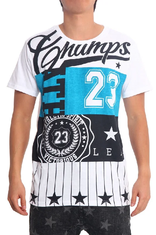 Celebrate the Weekend with Discounts Champs 23 Atheletics Print T-Shirt