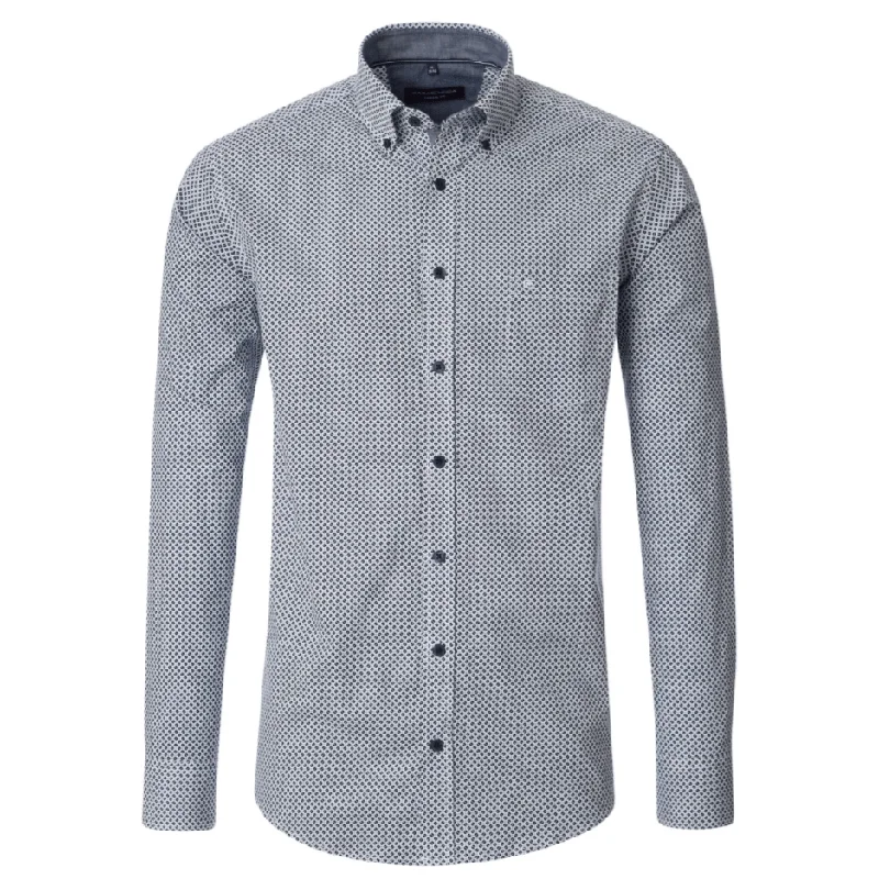 Pay Less Casa Moda Button Down Casual Print Shirt