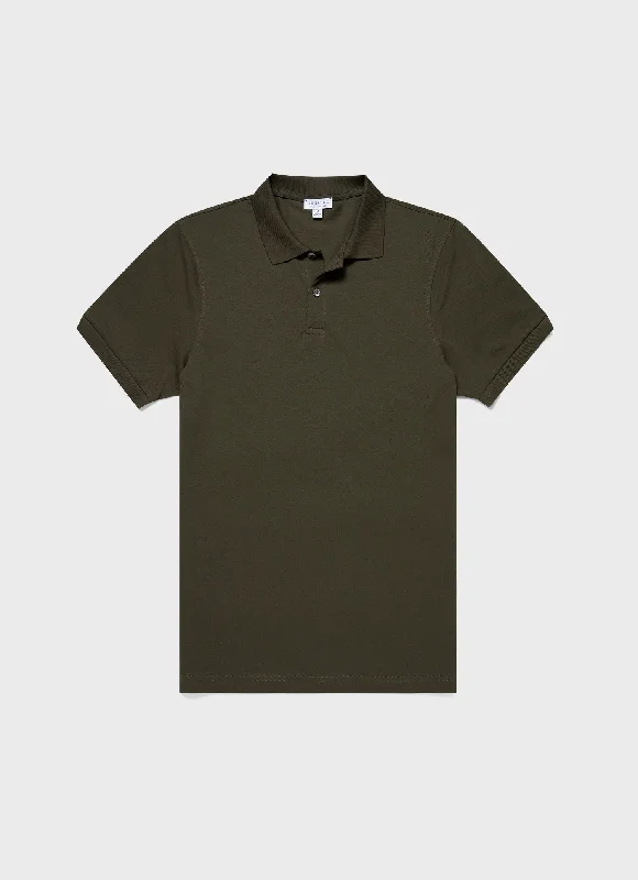 Weekend Savings Bonanza Men's Piqué Polo Shirt in Pine Green