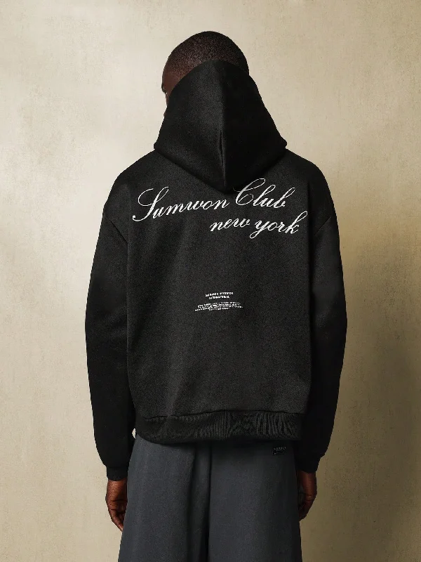 Limited Edition Regular Fit Overhead Hoodie With Script Graphic Print