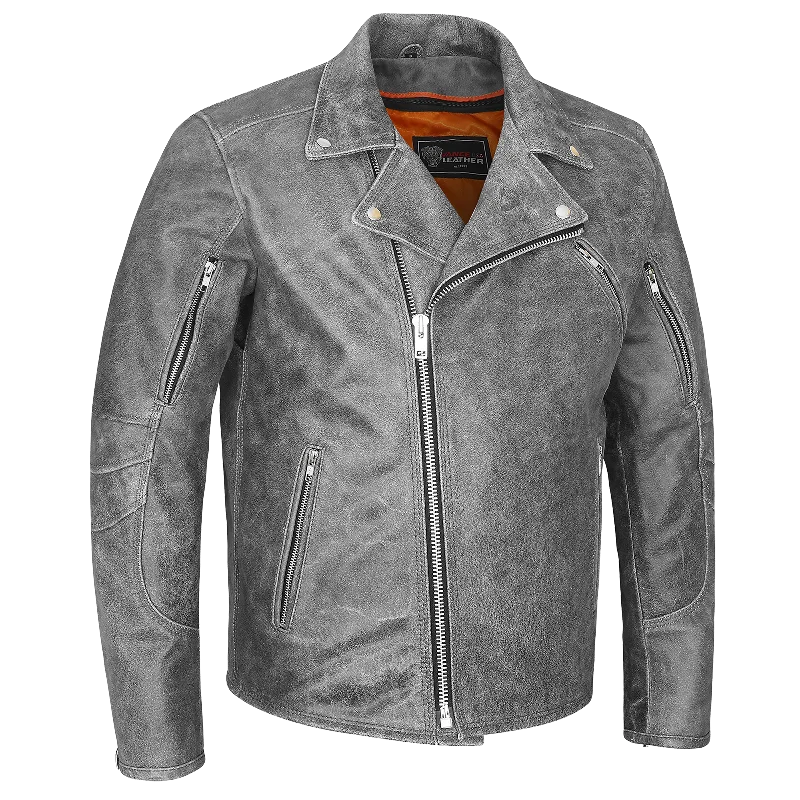 The Best Prices HMM517DG Men's Premium Leather Beltless Mcj W/dual Gun Pockets & Z/o Liner With Adjustable Collars For Different Styles