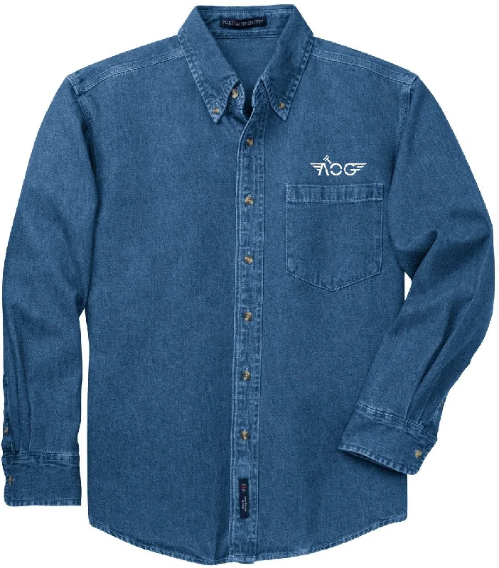 Grand Opening Sale Port Authority Heavyweight Denim Shirt