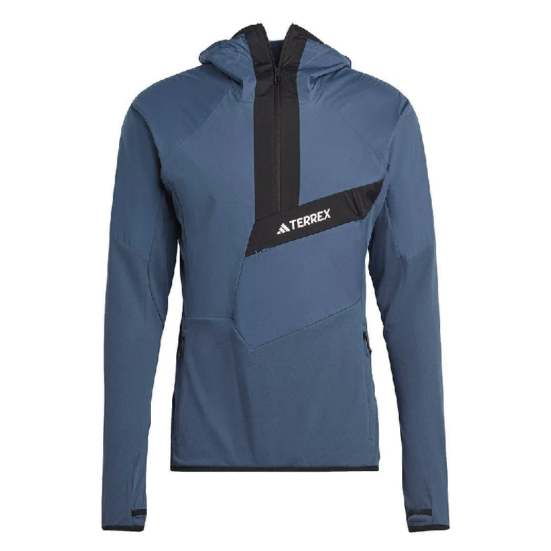 Get It Before It’s Gone adidas - Men's Terrex Techrock Ultralight 1/2-Zip Hooded Jacket (HJ7362)