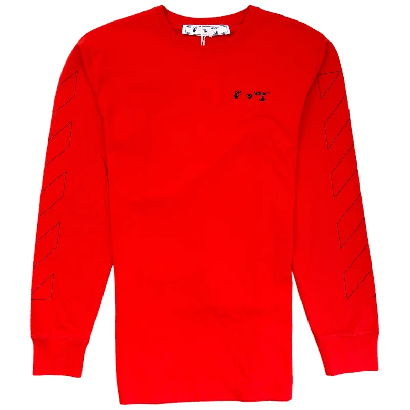 Major Deal Men's Logo Long Sleeve T-Shirt Red Size M