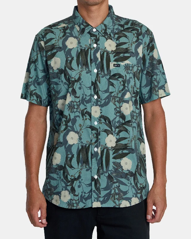 Fantastic Deals Botanical Short Sleeve Shirt - Green Tea