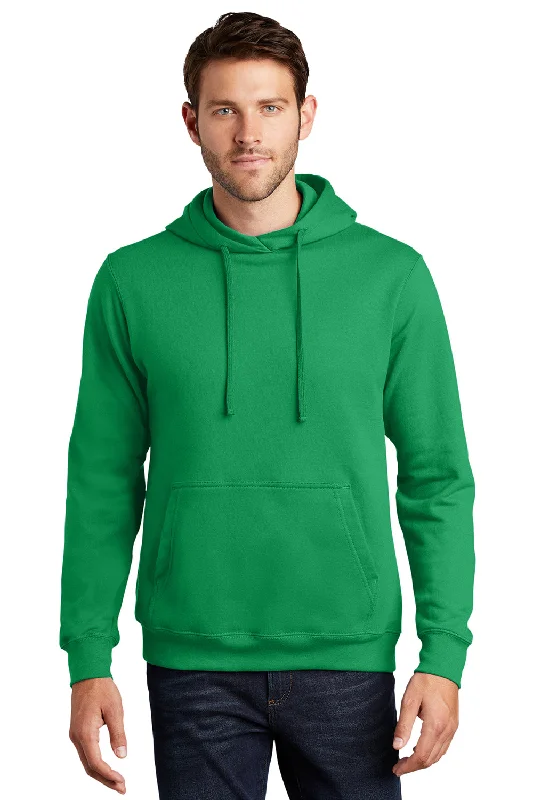 Bargain Blast Port & Company Mens Fan Favorite Fleece Hooded Sweatshirt Hoodie w/ Pouch Pocket - Athletic Kelly Green