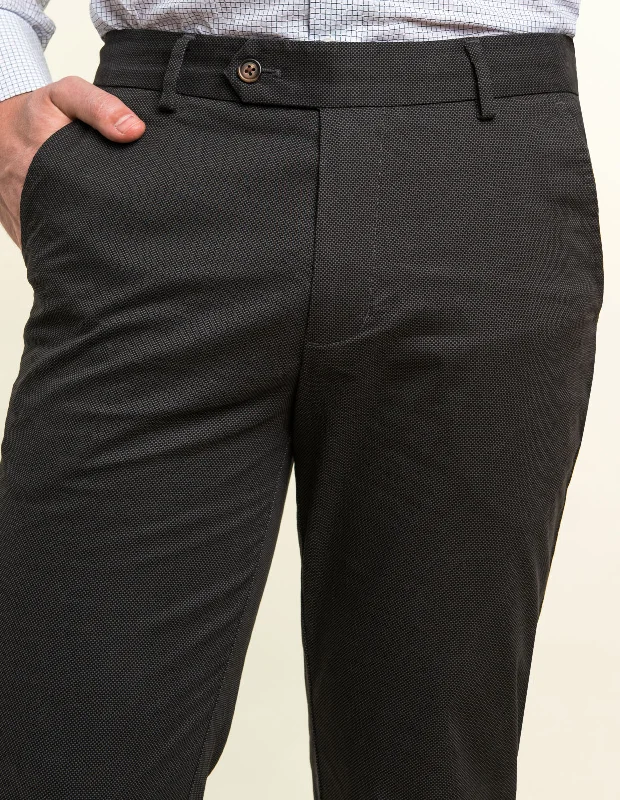 Midnight Madness Charcoal Sueded Poplin Prints | Chino