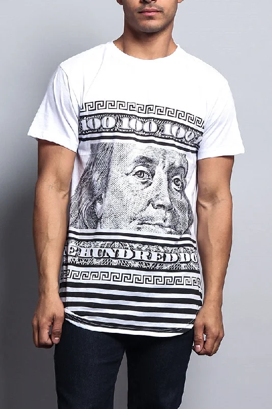 Super Bargain Big Franklin Aztec Print Extended T-Shirt