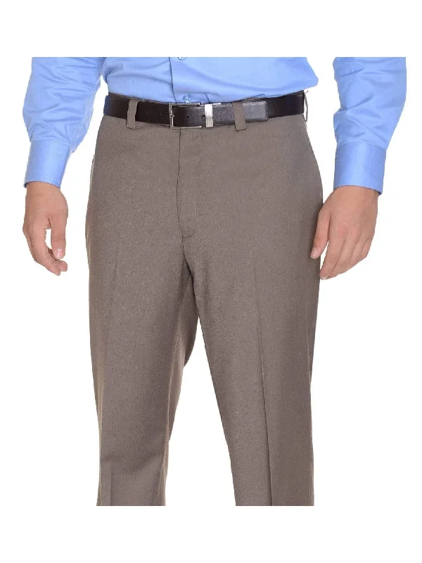 Lowest Price Calvin Klein Classic Fit Taupe Brown Flat Front Washable Dress Pants