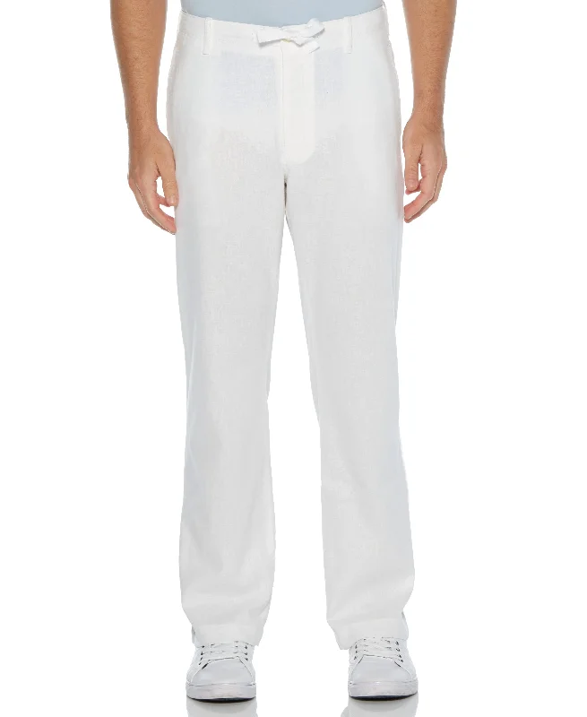 Year-End Clearance Linen Blend Drawstring Pant