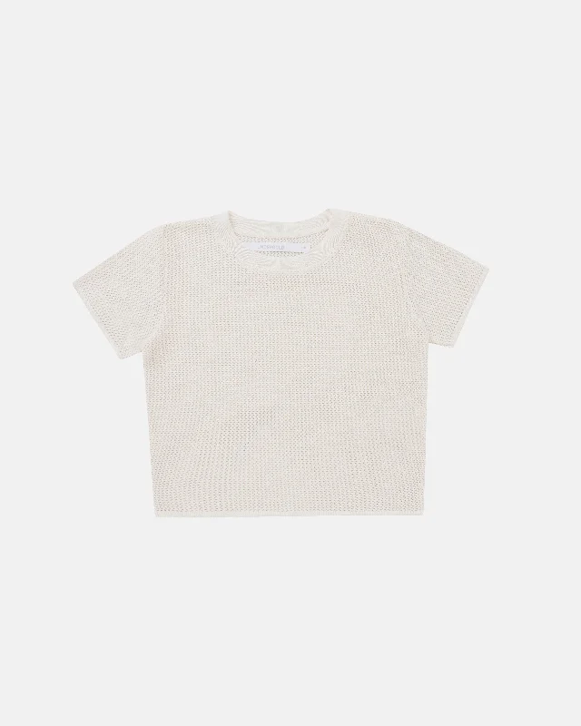 Basics Knit Baby Tee Cream