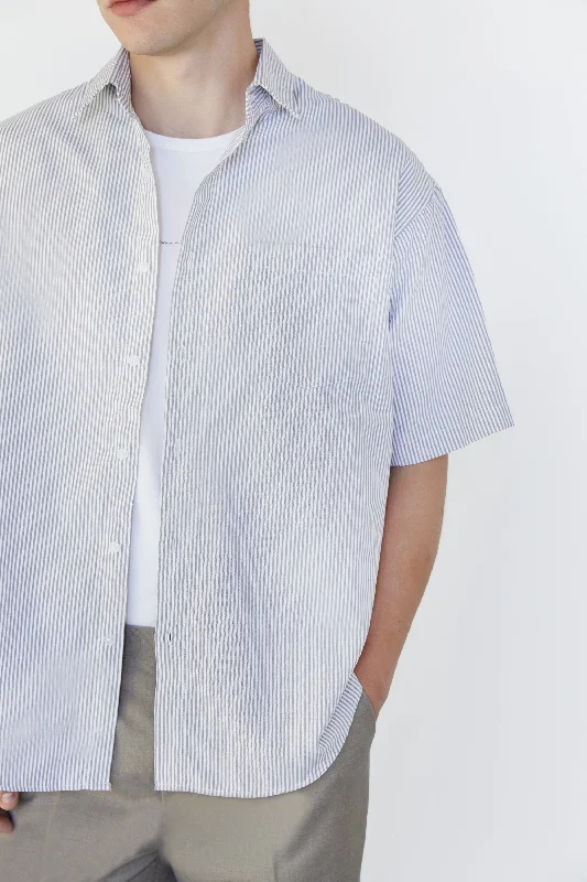 Discount Extravaganza STRIPED SHORT SLEEVE SHIRT