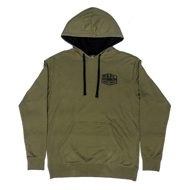 Deal Alert REAL Shred Supply Hooded Sweatshirt-Military Green