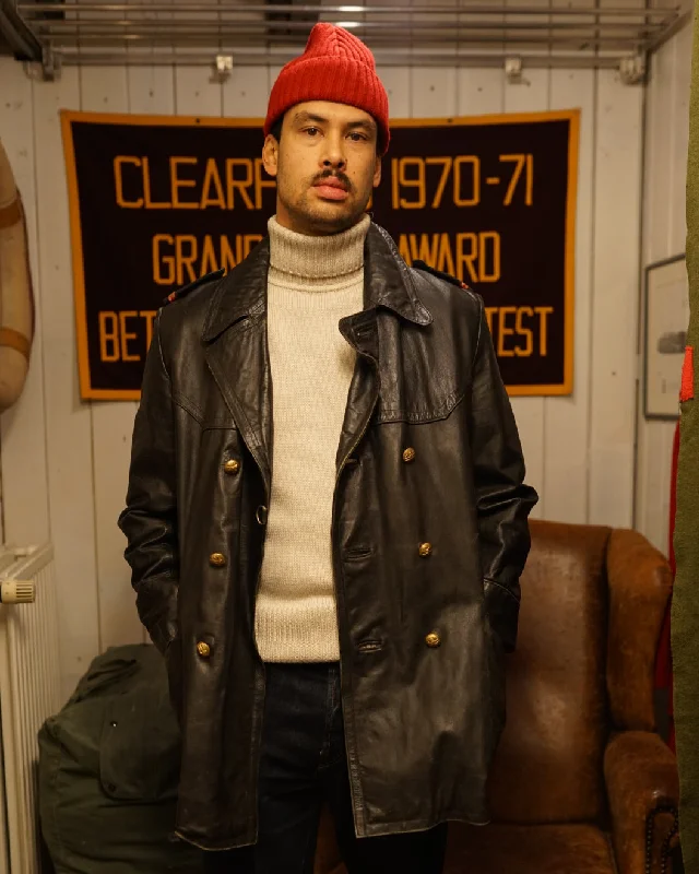 Stock Up Leather Dutch Firemans Coat (XL)