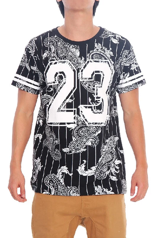 Online Exclusive Pinstripe Bandana Print T-Shirt