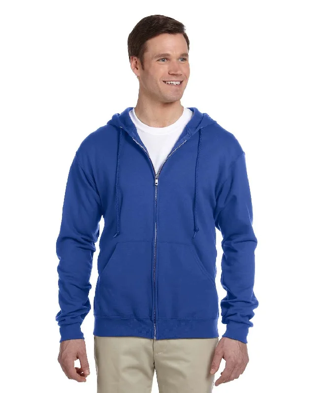 Limited Stock Jerzees Lightweight Full-Zip Hooded Sweatshirt | Royal