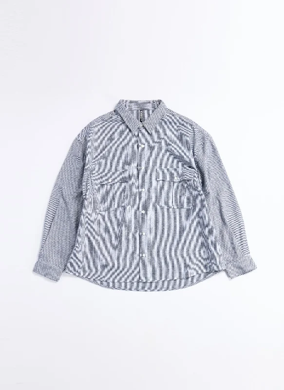 Today's Deal Cotton Jacquard Classic Utility Pocket Shirt