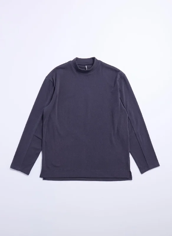 Act Now Polyester Velvet Fleece Mock Neck Top