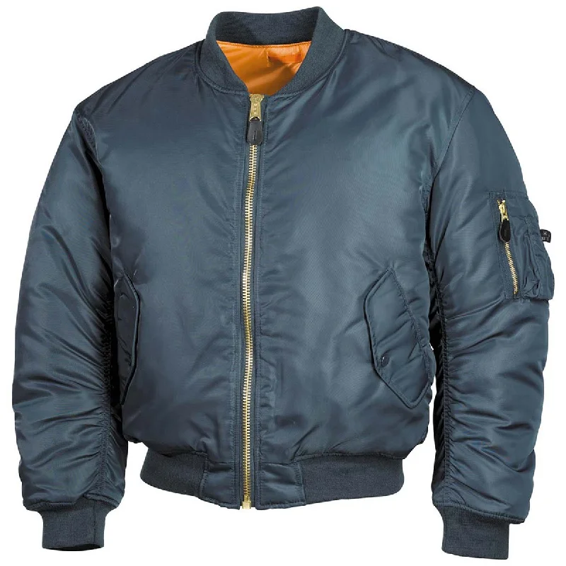 Weekend Steals Await MFH US MA1 Bomber Flight Jacket Blue