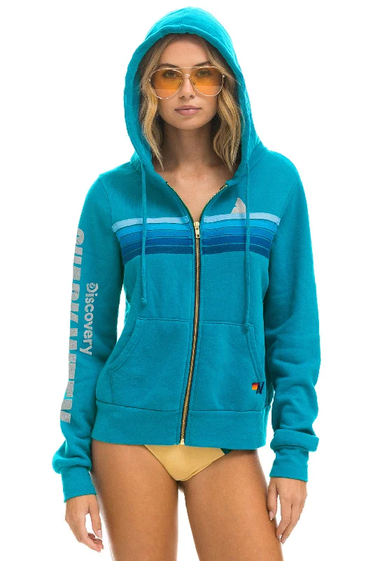 Final Clearance SHARK WEEK 2024 ZIP HOODIE - TEAL
