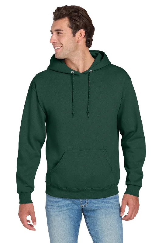 Savings Galore Jerzees Mens NuBlend Pill Resistant Fleece Hooded Sweatshirt Hoodie w/ Pouch Pocket - Forest Green