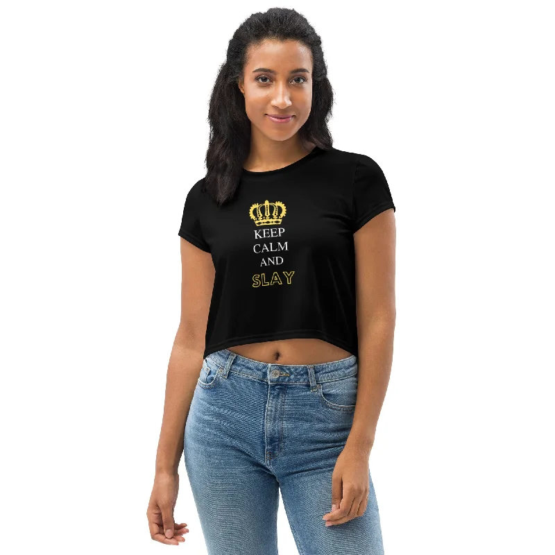 SHE REBEL - Keep Calm & Slay Crop Top