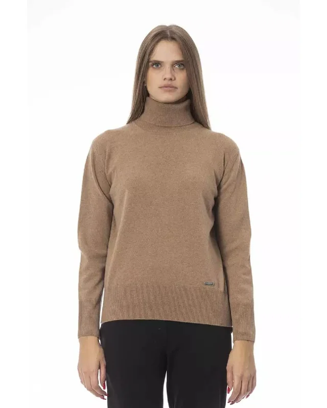 Baldinini Trend Women's Beige Wool Sweater - 42 IT