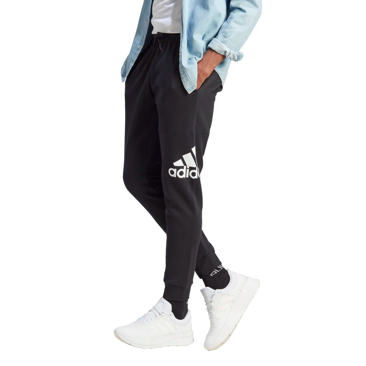 Don't Miss adidas Men's Essentials Fleece Tapered Cuff Big Logo Joggers