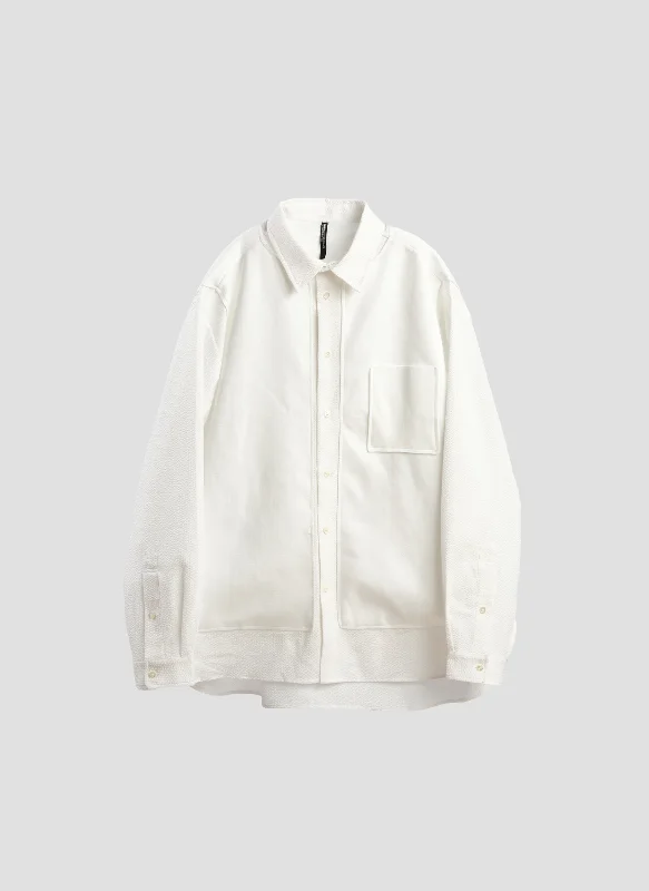 Special Offer Polyester Business Knit Blocking Shirt