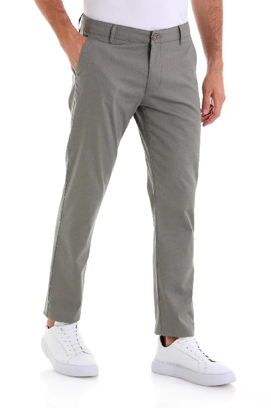 Weekend Deals That Wow Regular Fit High Waist Light Green Cotton Casual Pants