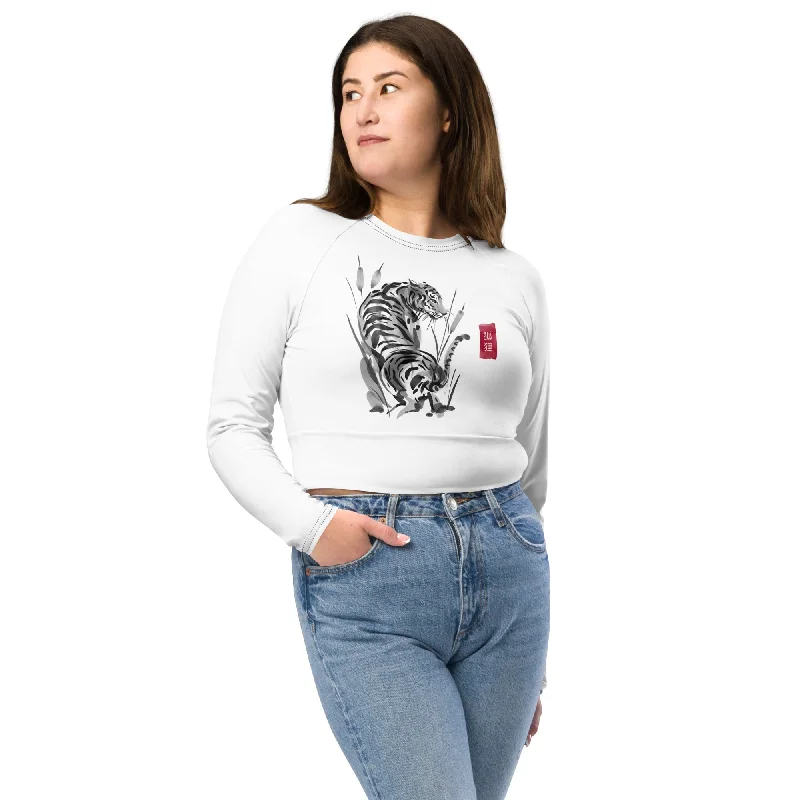 SHE REBEL - Asian Tiger Recycled Crop Top UPF 50+