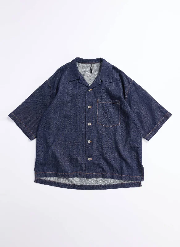 Weekend Discounts to Love Indigo Cotton linen Denim Shirt Jacket