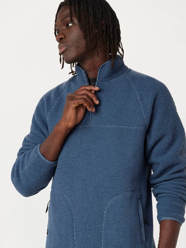 Weekend Offers That Dazzle The Axis Polar Fleece Half Zip in Vintage Indigo