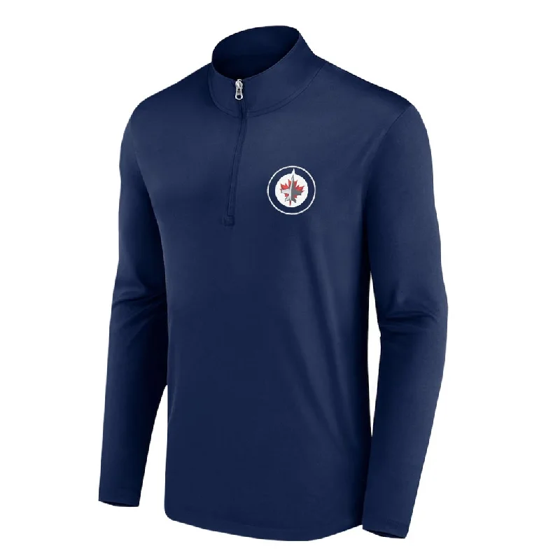 Amazing Deals NHL - Men's Winnipeg Jets Long Sleeve 1/4 Zip (NHXX0EBMJQPP1CA 41NVY)