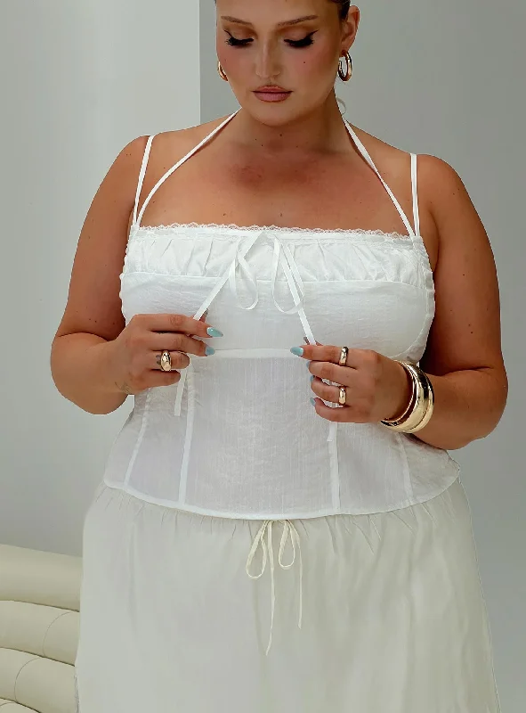 Trynia Top White Curve