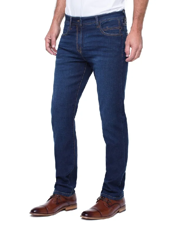 Don't Wait Kingston Modern Slim Straight Stretch Denim- Rosecrans Dark