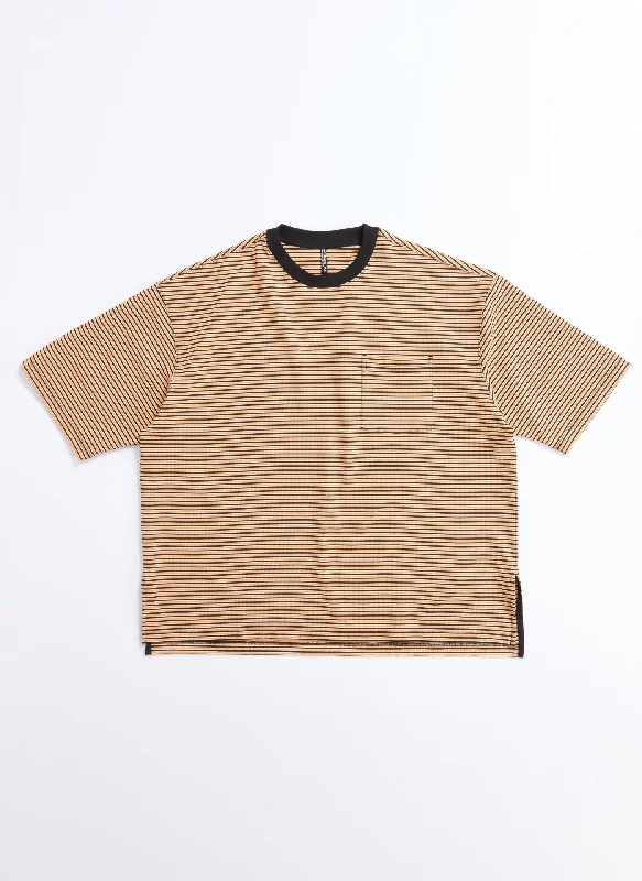 Savings Alert Jacquard Short Sleeves Border Top (T03)
