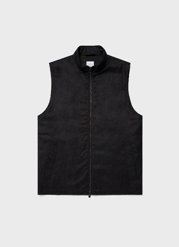 Massive Deals Men's Insulated Wool Gilet in Charcoal Melange
