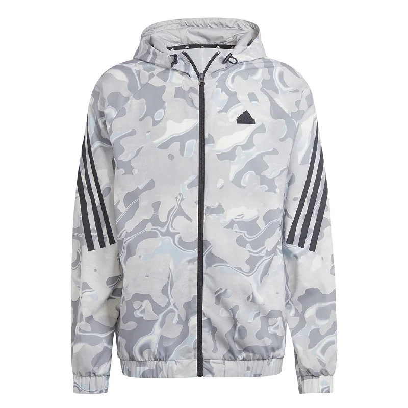 Weekend Bargains to Grab adidas - Men's Future Icons All Over Print Full Zip Hoodie (IB6124)