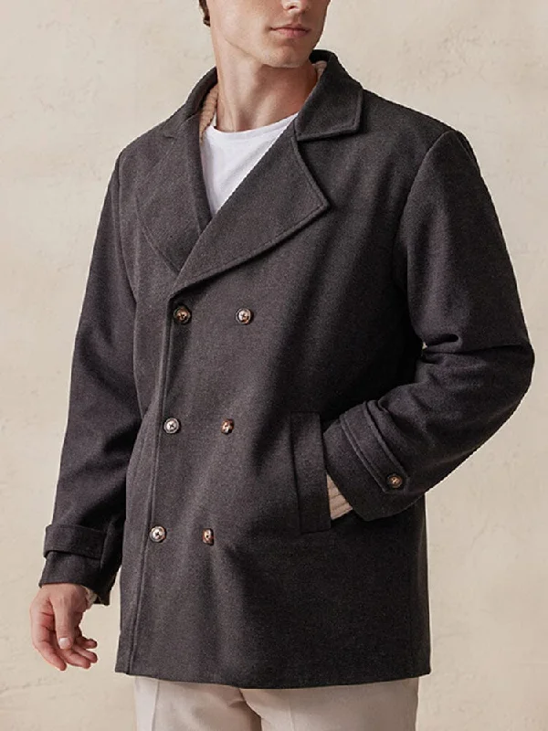 Best Bargains Lapel Double-Breasted Tweed Coat