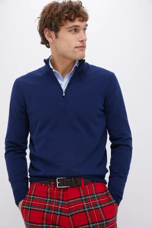 Fantastic Deals Marine Navy Heather Movement Quarter Zip
